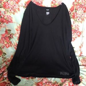 Victoria secret sport long sleeve black top large
